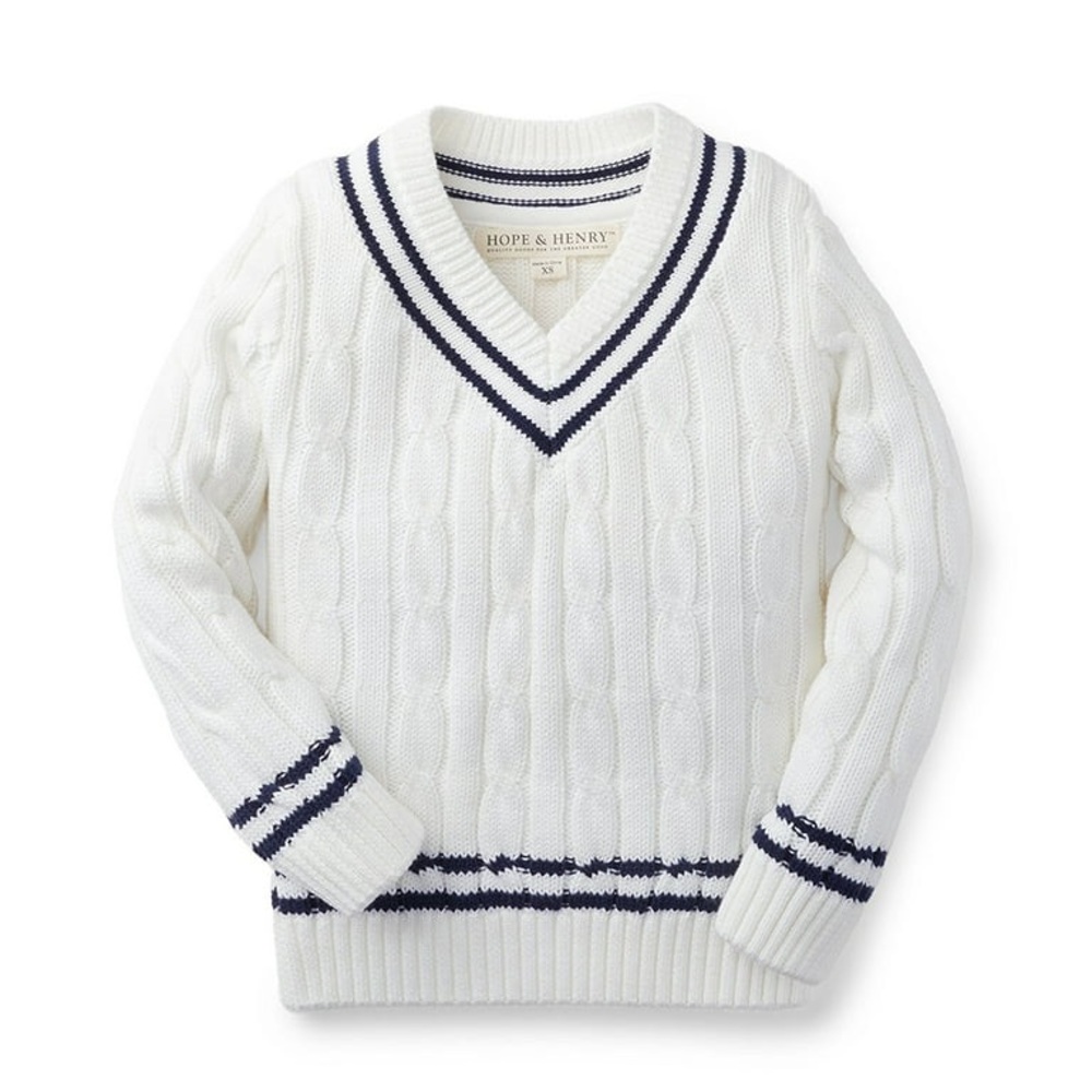 Hope & Henry Boys Boat V neck Tennis Sweater Size 18-24 mo